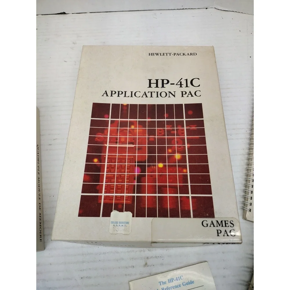 Vtg Hewlett Packard HP-41C Calculator Collection Memory Mod Math Games PAC Books
